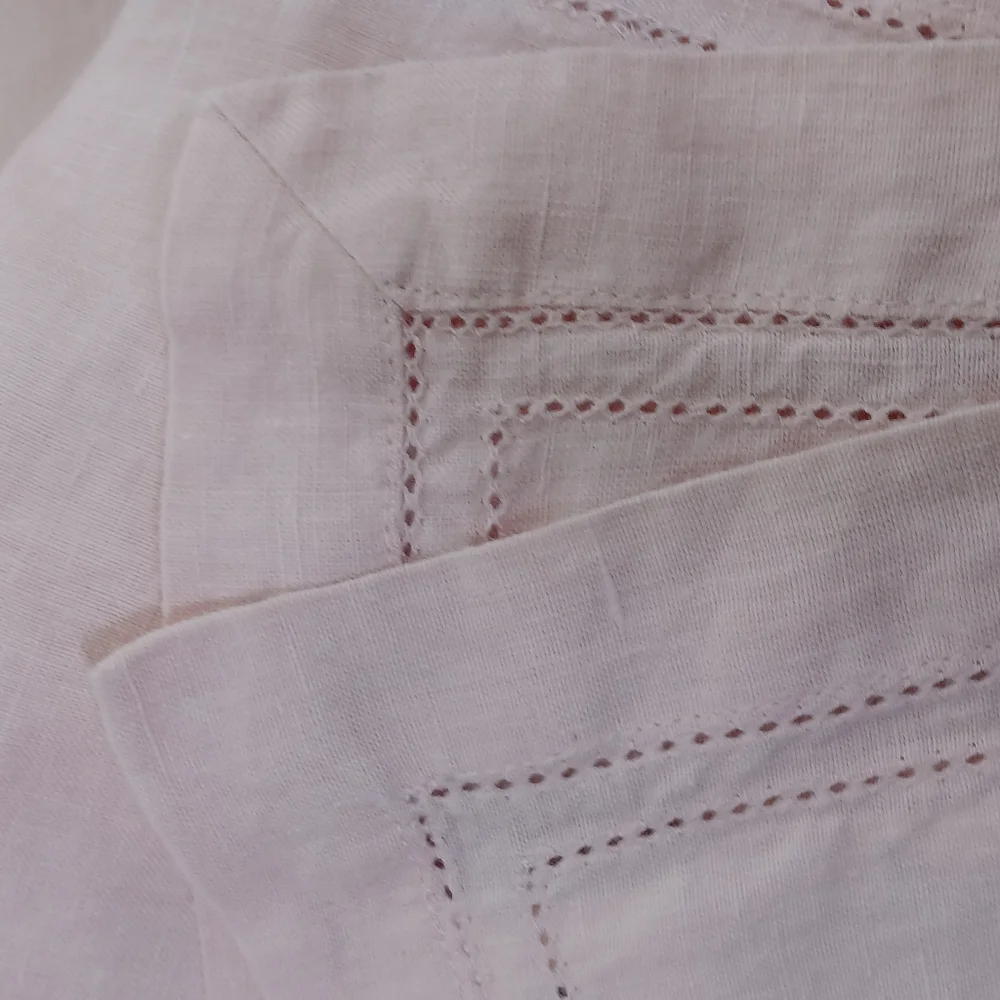 William Sonoma Linen Edge Stitch Table Runner 16